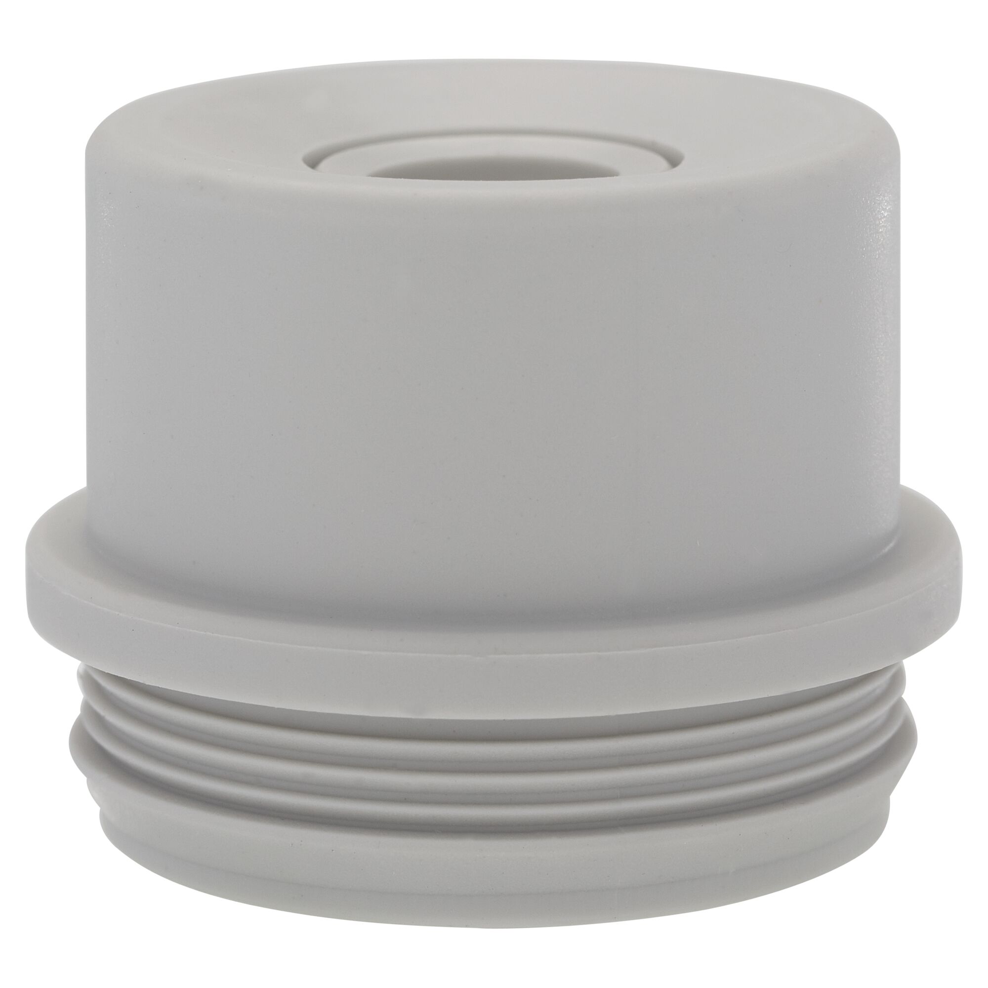 Grauer Kunststoff-Anbaustutzen