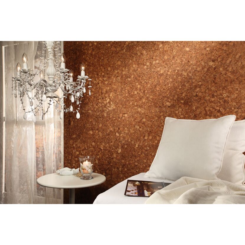 Schlafzimmer mit Korkwand