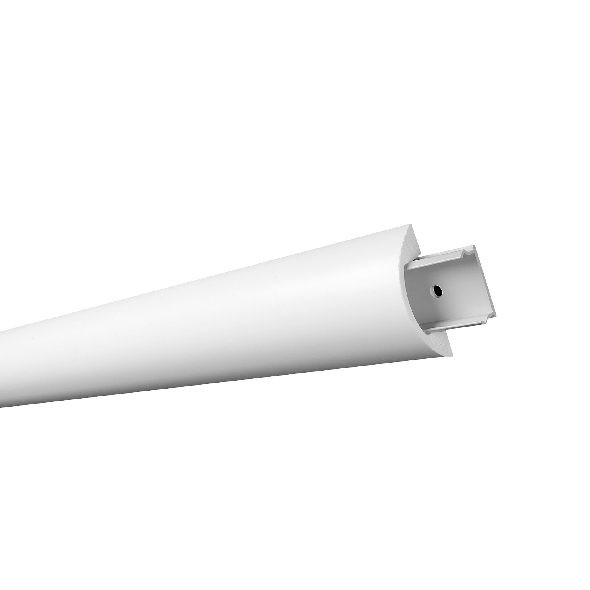 Weißes Klipsprofil Thea, Nahaufnahme