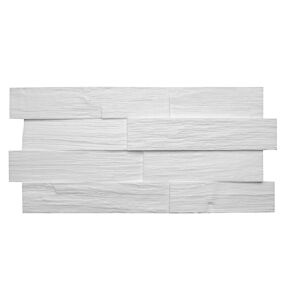 Zierdekor 'Wood' EPS weiß 50 x 23,5 x 0,1 cm