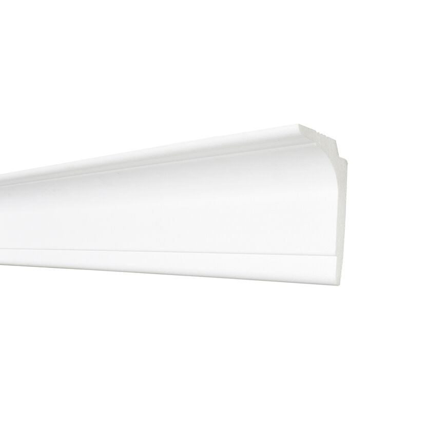 Zierprofil 'Saskia' XPS weiß 200 x  6 x 1 cm