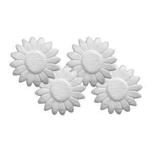 Saarpor Zierdekor 'Sonnenblume' weiß 4 Stück
