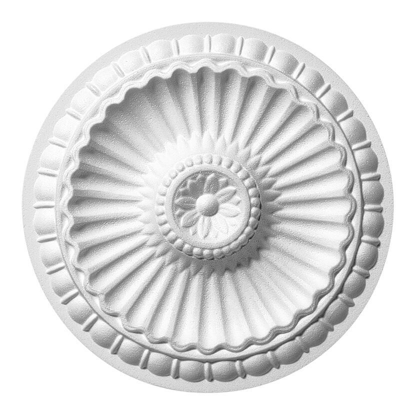 Weiße Stuckrosette Desire 28 cm
