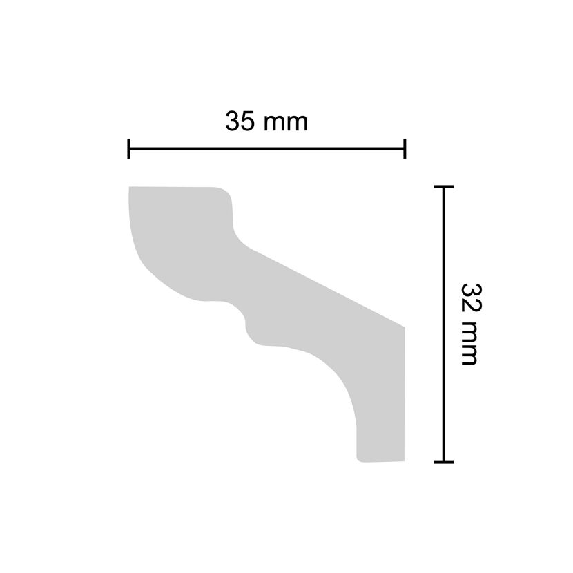 Zierprofil Stella 35 x 32 mm