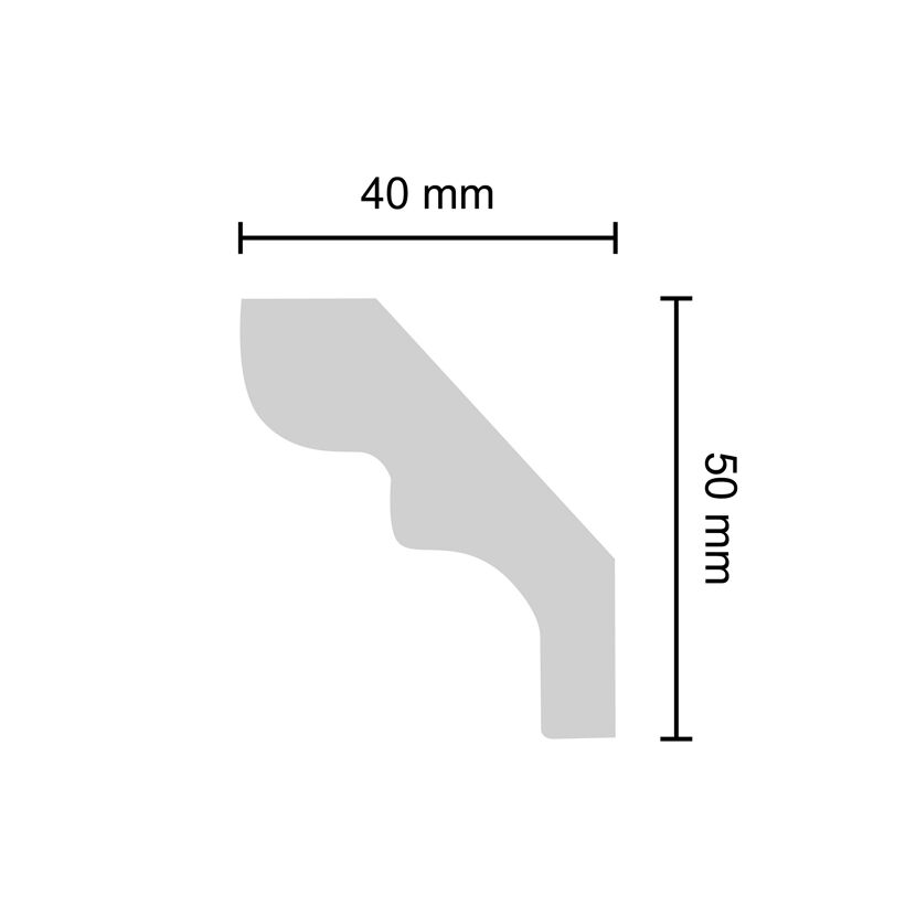 Zierprofil Silvana mit den Maßen 40 x 50 mm