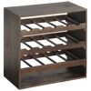 Dunkelbraunes Weinregal aus Holz