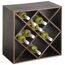Holz-Weinregal mit Flaschen