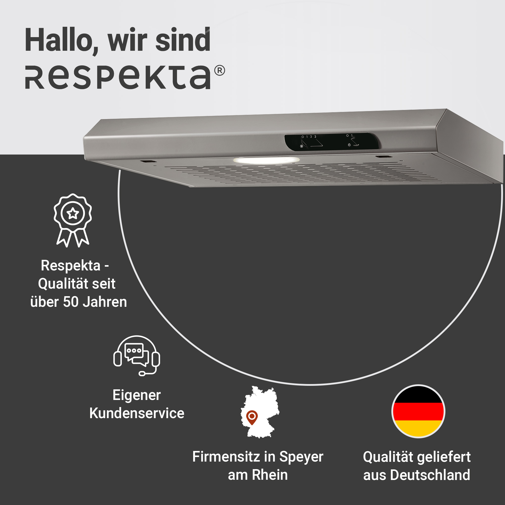 Unterbauhaube 'DH640 IXL' edelstahlfarben
