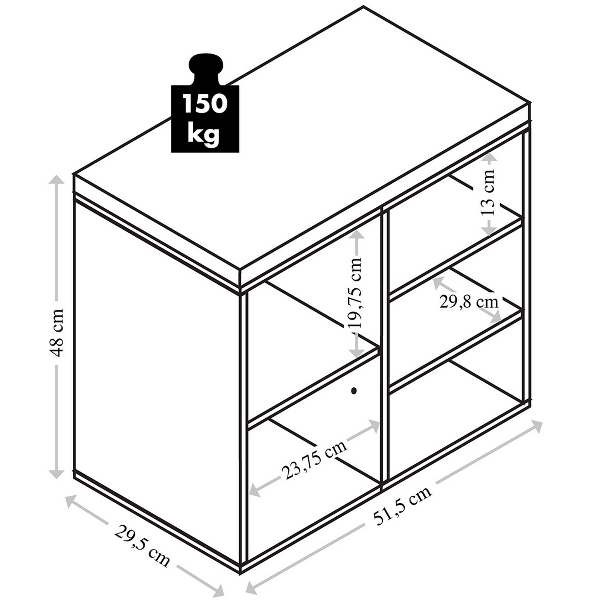 Schuhschrank weiß gekälkt mit Sitzkissen 51,5 x 48 x 29,5 cm + product picture