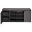 Schuhschrank schwarz mit Sitzkissen 103 x 48 x 30,5 cm