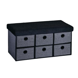 Sitzbank mit Aufbewahrungsboxen grau 76 x 38 x 38 cm