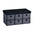 Sitzbank mit Aufbewahrungsboxen grau 76 x 38 x 38 cm