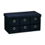 Sitzbank mit Aufbewahrungsboxen schwarz 76 x 38 x 38 cm