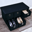 Sitzbank mit Aufbewahrungsboxen schwarz 76 x 38 x 38 cm