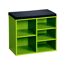 Grüner Schuhschrank mit Sitzfläche