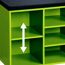 Grüner Schuhschrank mit verstellbarem Einlegeboden