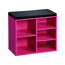 Schuhschrank pink mit Sitzkissen 51,5 x 48 x 29,5 cm