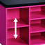 Schuhschrank pink mit Sitzkissen 51,5 x 48 x 29,5 cm