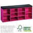 Pinker Schuhschrank mit Sitzfläche