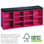 Schuhschrank pink mit Sitzkissen 103,5 x 48 x 29,5 cm