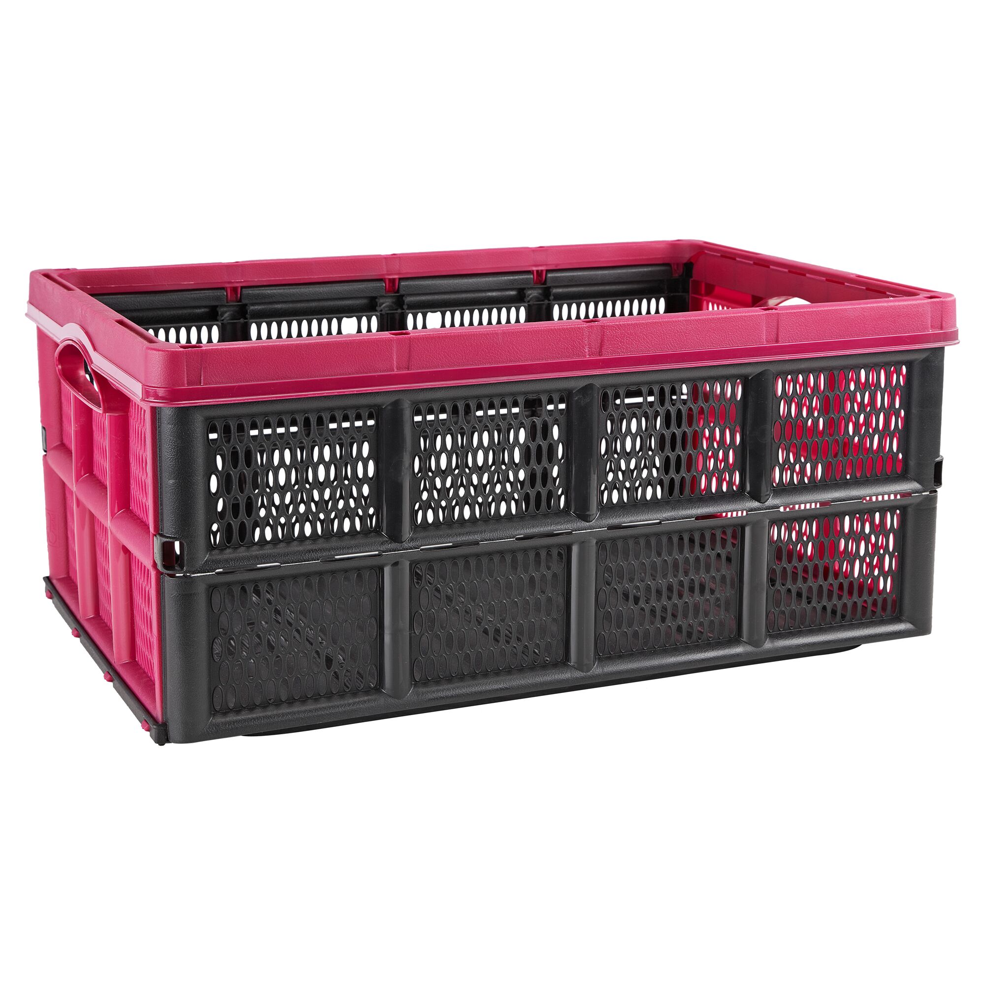 Schwarze und pinkfarbene Klappbox