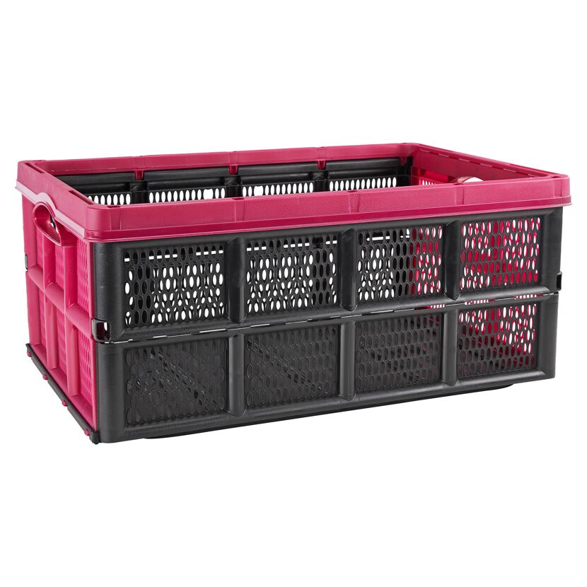 Schwarze und pinkfarbene Klappbox