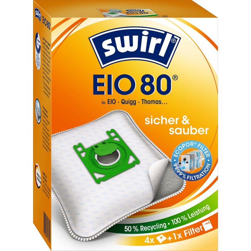 Staubsaugerbeutel EIO80 4 Stück