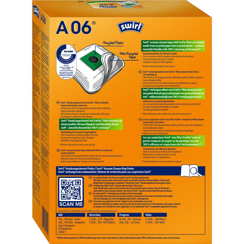 Staubsaugerbeutel A06 4 Stück
