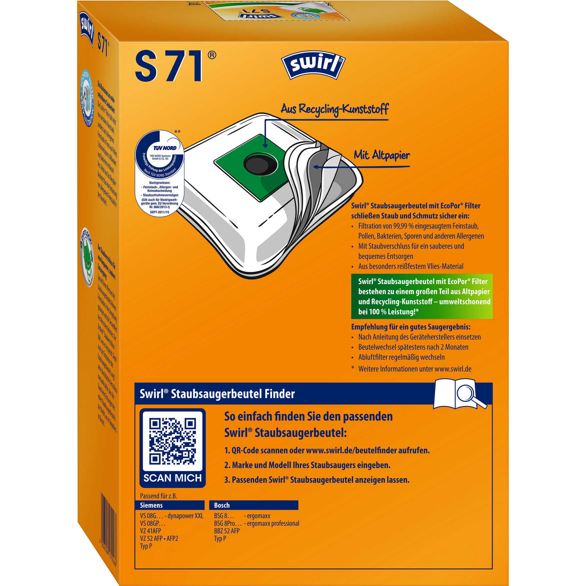 Staubsaugerbeutel S71 4 Stück