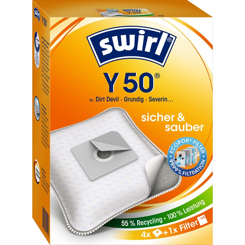Staubsaugerbeutel Y50 mit Filter 4 Stück