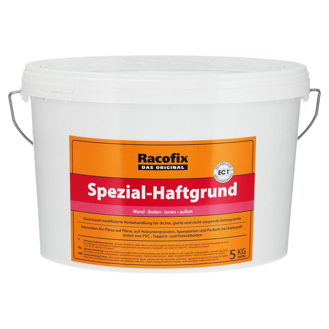 Weißer Eimer mit Racofix Spezial-Haftgrund