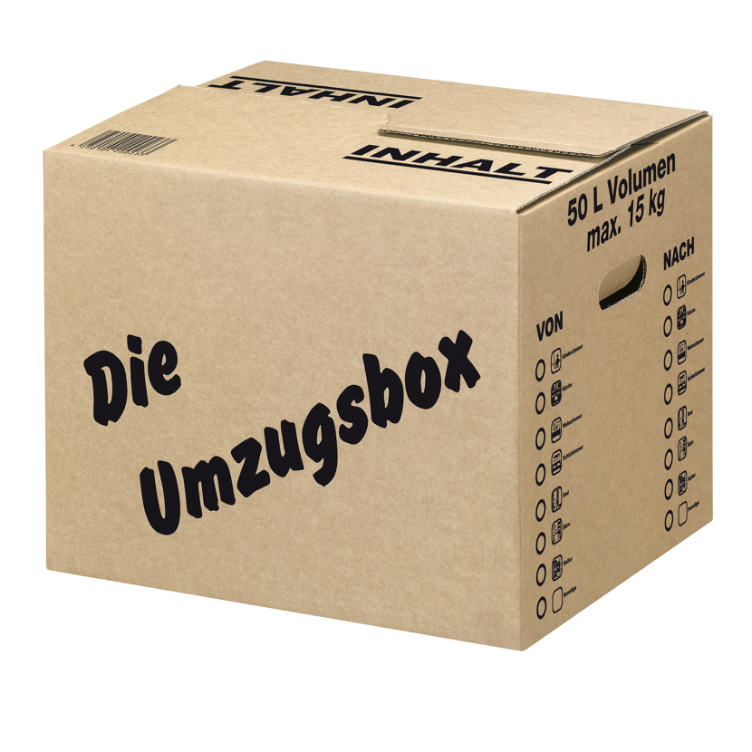 Umzugskarton 50 Liter Volumen, maximal 15 kg