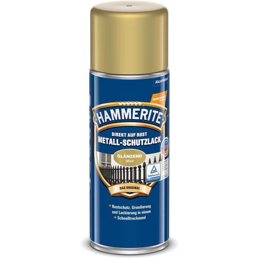 Hammerite Metall-Schutzlack glänzend gold