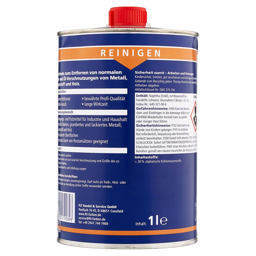 Eine Dose Petroleumreiniger