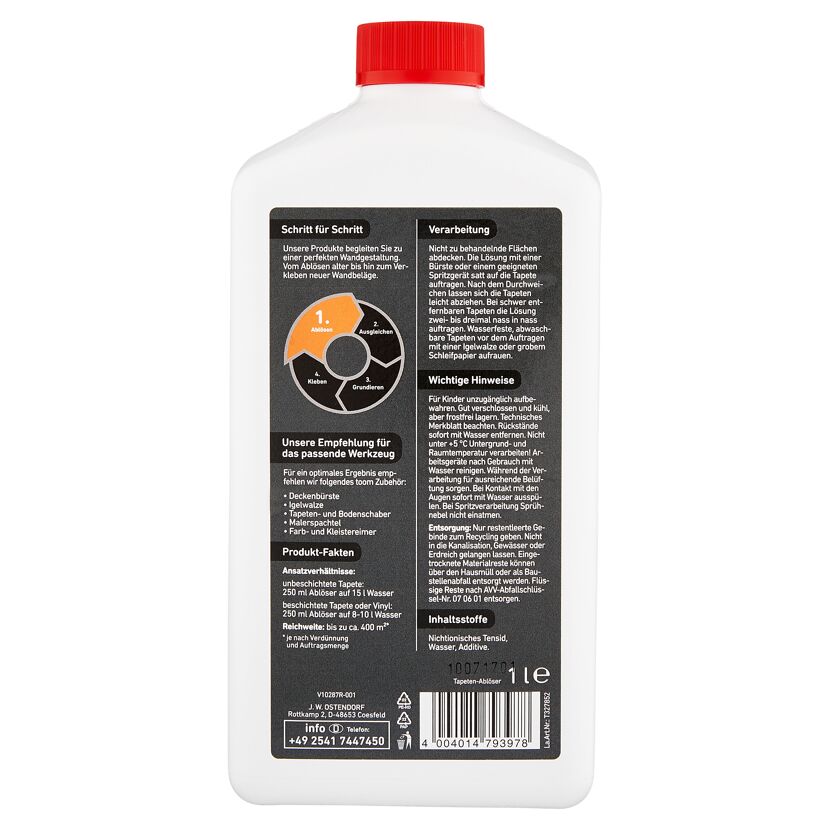Eine Flasche Tapetenablöser von toom.