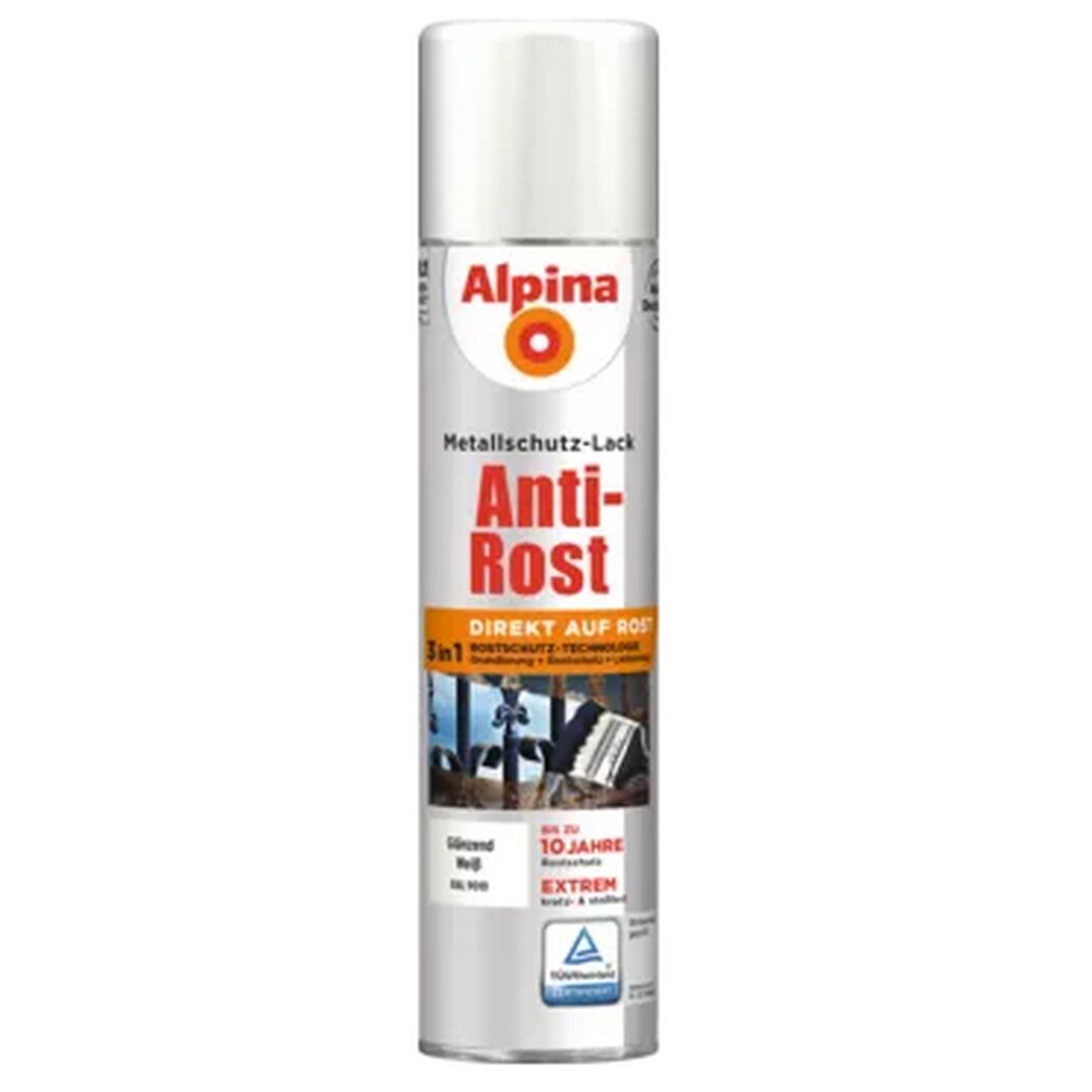 Alpina Anti-Rost Metallschutz-Lack in Weiß