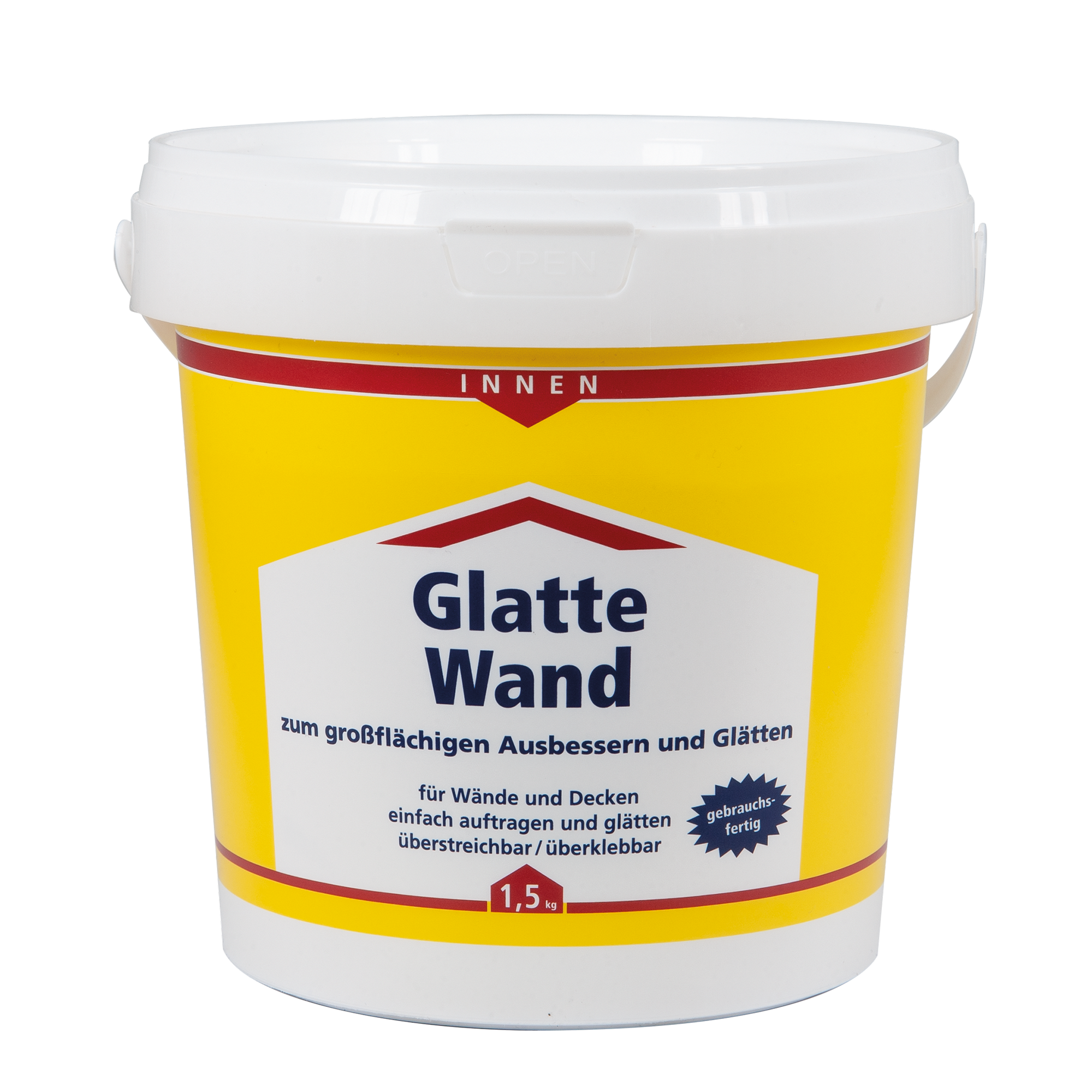 Fertigspachtel 'Glatte Wand' weiß 1,5 kg + product picture