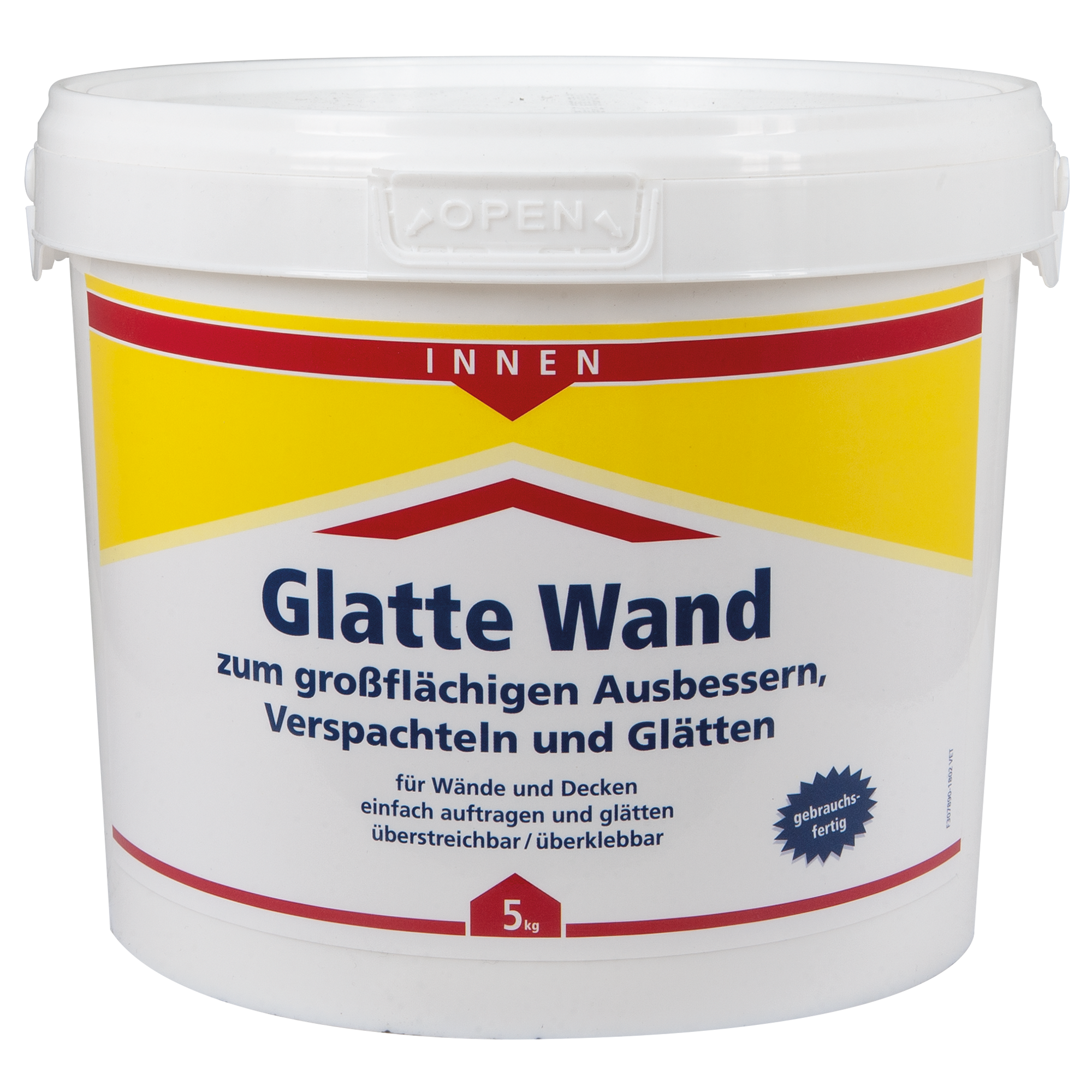 Fertigspachtel 'Glatte Wand' weiß 5 kg + product picture