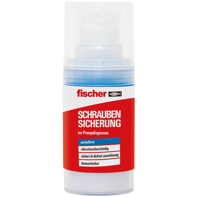 Fischer Schraubensicherung mittelfest im Pumpspender