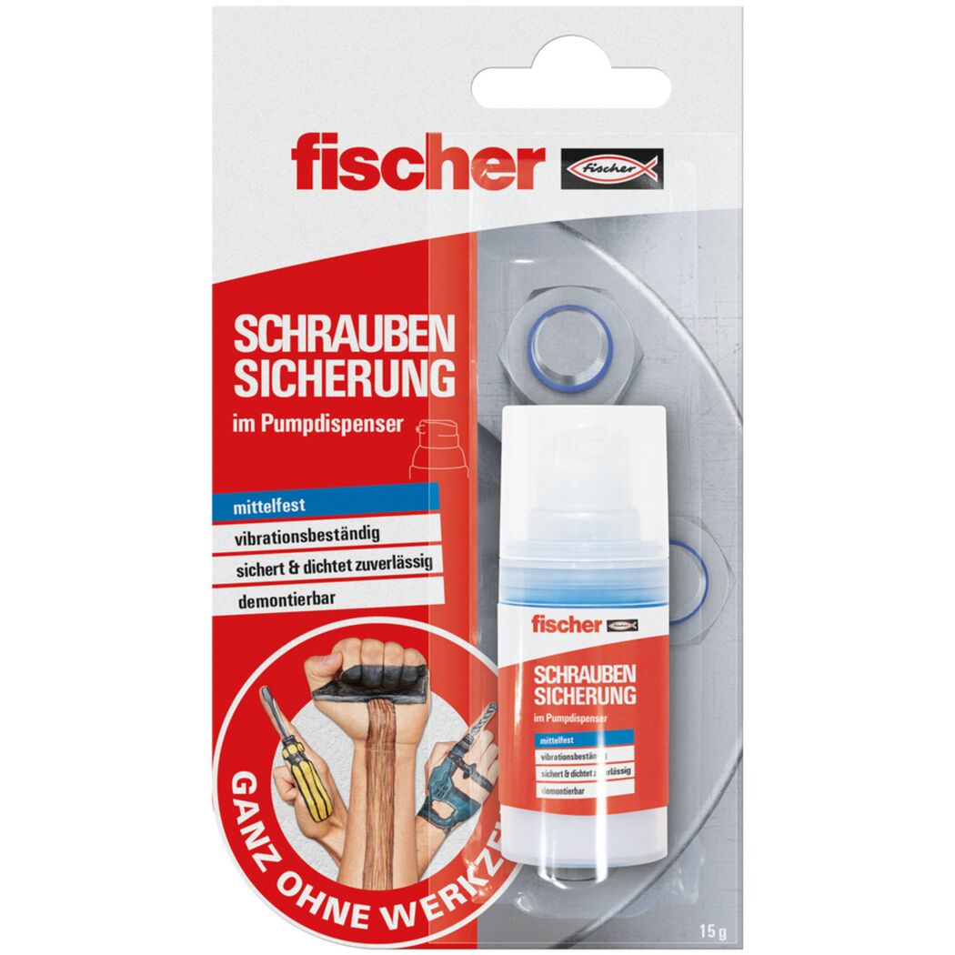 Fischer Schraubensicherung im Pumpdispenser