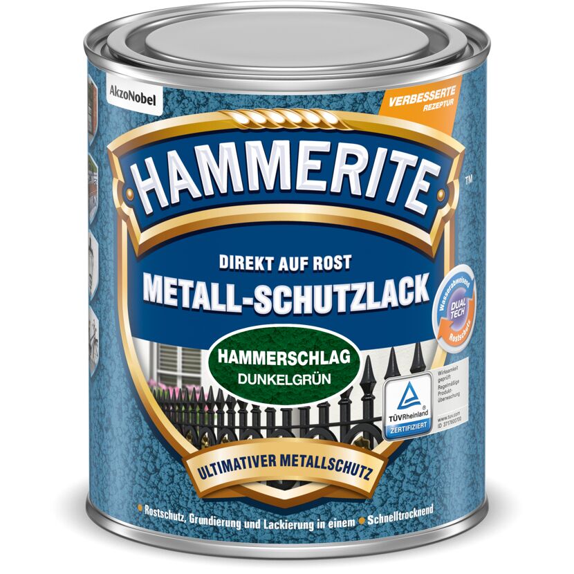 Hammerite Metall-Schutzlack Hammerschlag Dunkelgrün