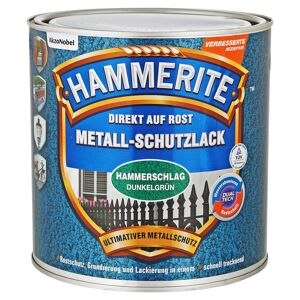 Metallschutzlack 'Direkt auf Rost' dunkelgrün Hammerschlag-Effekt 2500 ml