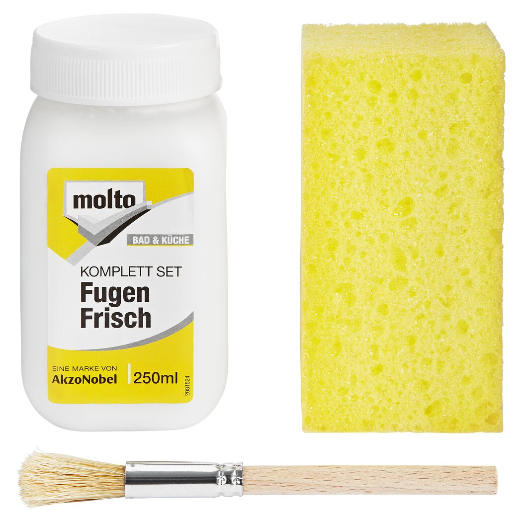 Molto Fugen Frisch Set: Reiniger, Schwamm, Pinsel