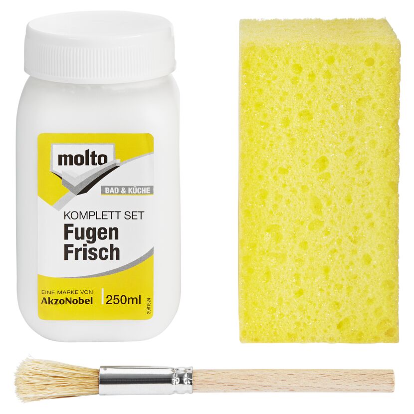 Molto Fugen Frisch Set: Reiniger, Schwamm, Pinsel