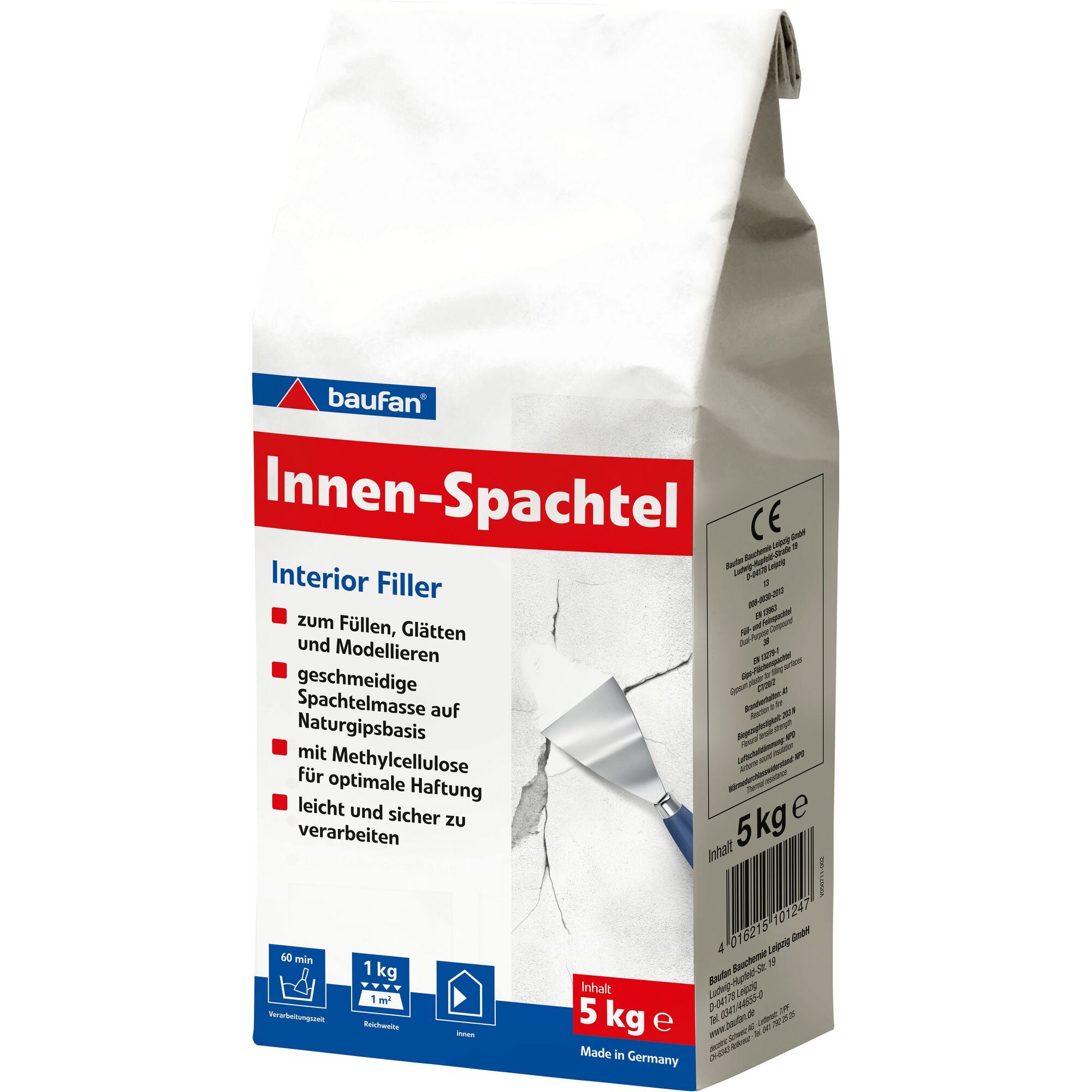 Baufan Innen-Spachtel, 5 kg, mit Spachtel