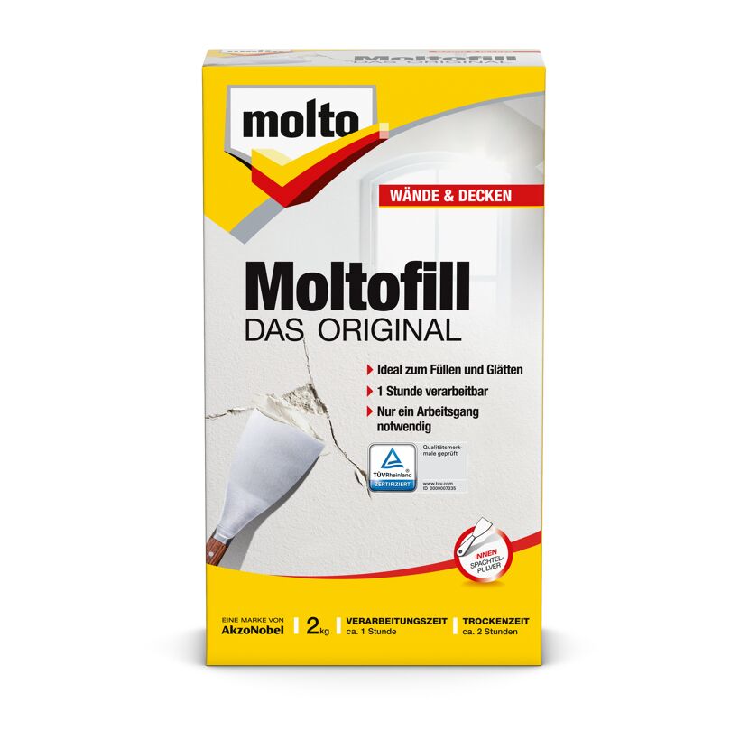 Moltofill Spachtelmasse, 2 kg, mit Spachtel