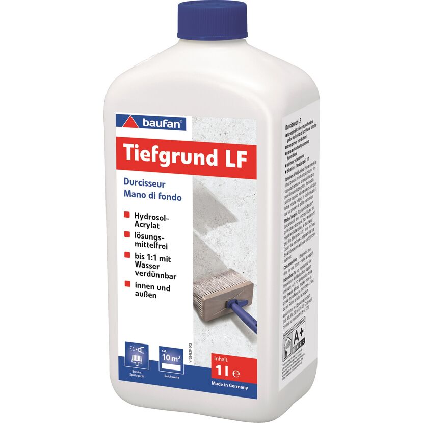 Tiefgrund LF von baufan, 1 Liter, Pinsel