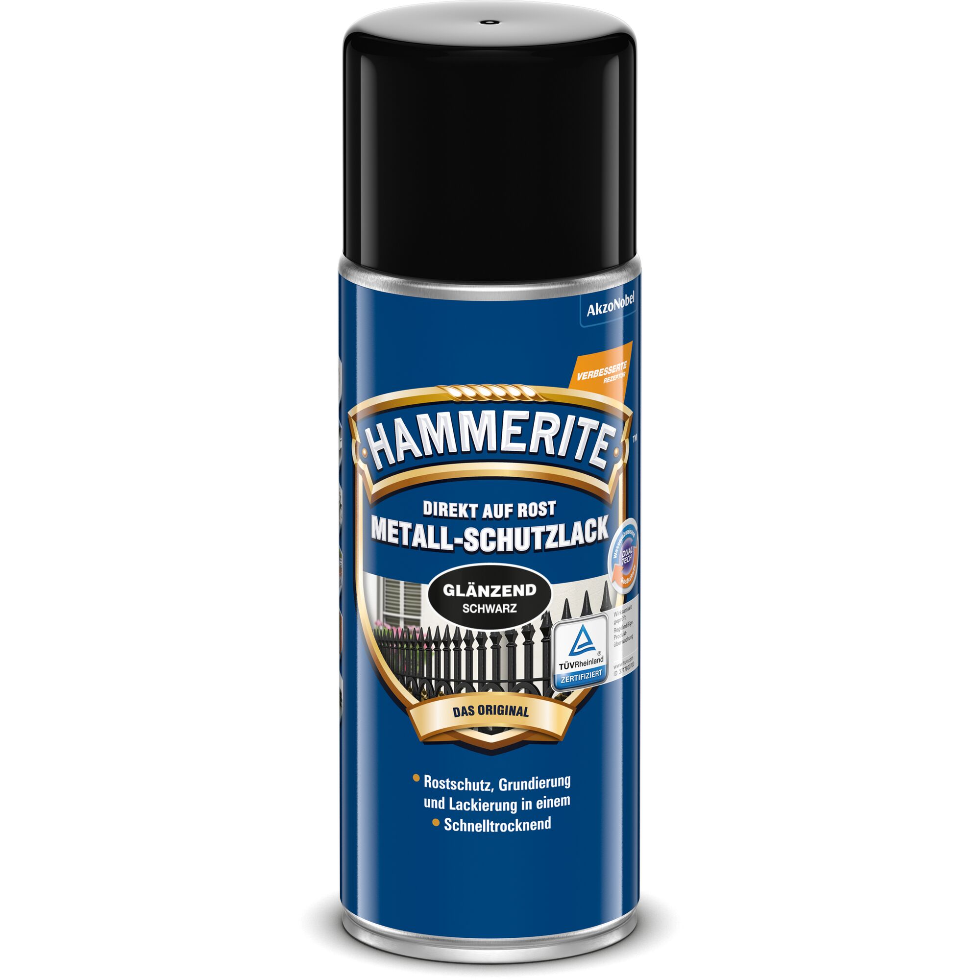 HAMMERITE Metall-Schutzlack glänzend schwarz