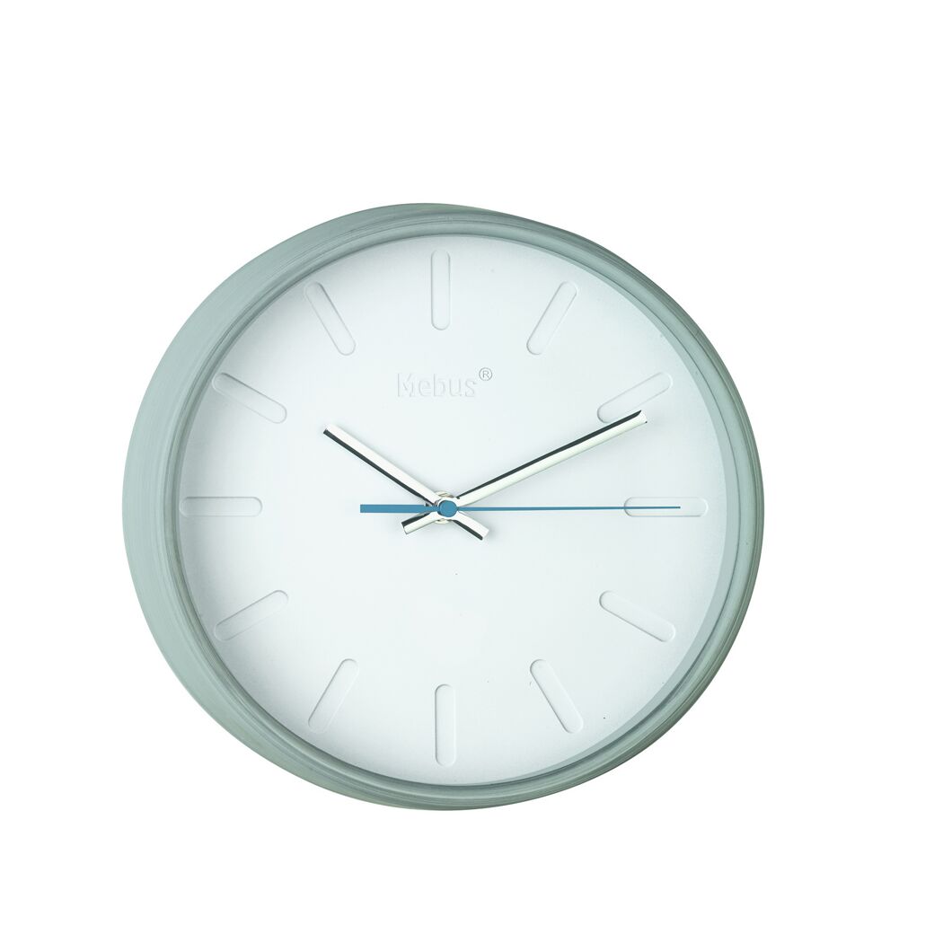 Quarz-Wanduhr grau Ø 25 x 5 cm