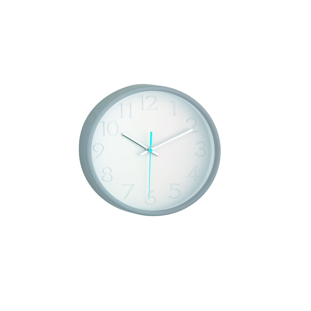 Quarz-Wanduhr grau Ø 25 x 5 cm